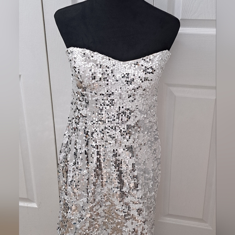 Lily Rose Strapless Sequin Mini Dress   Size XL